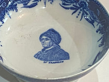 Load image into Gallery viewer, Historical Staffordshire Pearlware Wedgwood Dr. Benjamin Franklin Footed Bowl Ca. 1820
