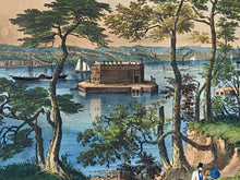 Load image into Gallery viewer, Original Currier &amp; Ives Print Large Folio Staten Island And Narrows New York
