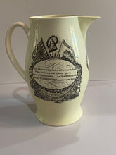 Load image into Gallery viewer, Staffordshire Creamware Liverpool Pitcher Map of East Coast Warren Poem
