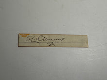 Load image into Gallery viewer, Samuel Clemens “Mark Twain” Signed Clip Signature
