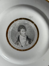 Load image into Gallery viewer, Historical Staffordshire Porcelain Plate With Robert Fulton Ca. 1820’s
