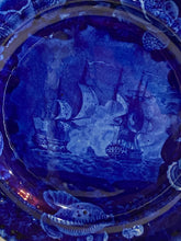 Load image into Gallery viewer, Historical Staffordshire Blue Plate Constitution and Guerriere
