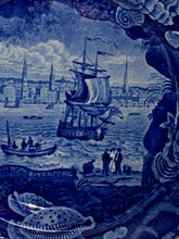 Load image into Gallery viewer, Historical Staffordshire Blue Plate View of Liverpool Ca. 1825
