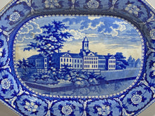 Load image into Gallery viewer, Historical Staffordshire Blue Platter Alms House New York By Ridgway 1825
