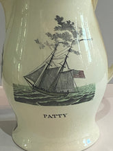 Load image into Gallery viewer, Staffordshire Creamware Liverpool Pitcher Polychrome Ship With Washington Eagle
