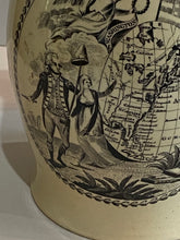 Load image into Gallery viewer, Staffordshire Creamware Liverpool Pitcher Map of East Coast Tom Truelove Going to Sea
