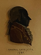 Load image into Gallery viewer, Antique 19th Century Reverse on Glass Silhouette of General Lafayette
