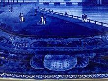 Load image into Gallery viewer, Historical Staffordshire Blue Castle Gardens Battery New York Large Platter 20 1/2”
