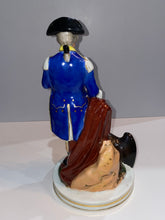 Load image into Gallery viewer, Gilt and Polychrome Decorated Porcelain Statue of George Washington
