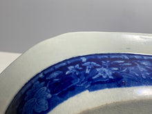 Load image into Gallery viewer, Historical Staffordshire Blue Arms or Georgia Vegetable Dish By Mayer 1825
