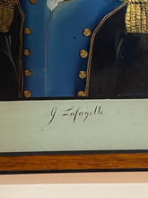 Load image into Gallery viewer, Antique 19th Century Reverse on Glass of Marquis de Lafayette
