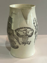 Load image into Gallery viewer, Staffordshire Creamware Liverpool Pitcher With American Ship Large Eagle Shield
