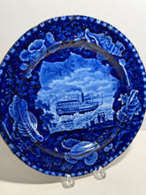 Load image into Gallery viewer, Historical Staffordshire Blue Dinner Plate Union Line Ship Ca. 1825
