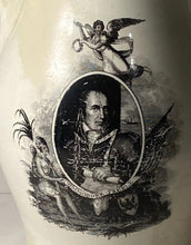Load image into Gallery viewer, Staffordshire Creamware Liverpool Pitcher With Commodore Preble Eagle
