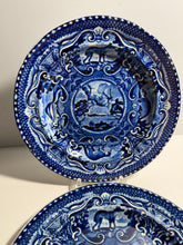 Load image into Gallery viewer, Staffordshire Blue Transfer Plate Quadrupeds Antelope Ca. 1825

