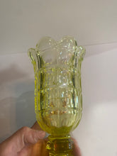 Load image into Gallery viewer, Antique Boston And Sandwich Glass Yellow Canary Thumbprint Celery Vase Ca. 1840
