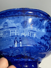 Load image into Gallery viewer, Historical Staffordshire Blue Soup Tureen Capital At Harrisburg Pa 1825
