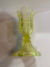Load image into Gallery viewer, Antique Boston And Sandwich Glass Yellow Canary Thumbprint Celery Vase Ca. 1840
