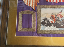 Load image into Gallery viewer, Antique Japanese Silk Embroidery Navy Memorabilia Eagle Sailor Washington
