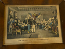 Load image into Gallery viewer, Original N. Currier &amp; Ives Print The Declaration Of Independence
