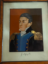 Load image into Gallery viewer, Antique 19th Century Reverse on Glass of Marquis de Lafayette
