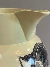 Load image into Gallery viewer, Staffordshire Creamware Liverpool Pitcher Thomas Jefferson and John Bull Cartoon with Columbia Washington Memorial

