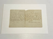 Load image into Gallery viewer, 1796  DeWitt Clinton - Erie Canal - Governor  Mayor of New York City - Signed

