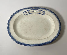 Load image into Gallery viewer, Staffordshire Pearlware Blue Edge Leeds Platter West Point Service Ca. 1820

