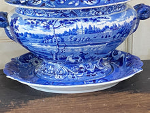 Load image into Gallery viewer, Historical Staffordshire Blue Soup Tureen Fairmount Near Philadelphia Ca. 1825
