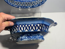 Load image into Gallery viewer, Staffordshire Quadrupeds Reticulated Basket and Tray Fox and Rooster Ca 1825
