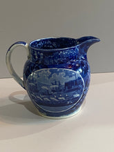 Load image into Gallery viewer, Historical Staffordshire Blue Landing Of Lafayette Pitcher Ca. 1825
