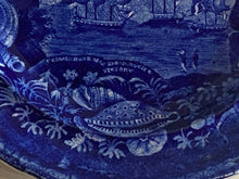 Load image into Gallery viewer, Historical Staffordshire Blue Macdonough’s Victory Plate 9 1/8” Ca. 1825

