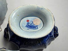 Load image into Gallery viewer, Staffordshire Quadruped Gravy Tureen and Tray Rabbit and Dog
