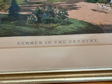 Load image into Gallery viewer, Original Currier &amp; Ives Print Summer In The Country Large Folio Horse Mansion
