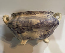 Load image into Gallery viewer, Historical Staffordshire Soup Tureen Little Falls At Luzerne Hudson River 1835
