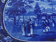 Load image into Gallery viewer, Historical Staffordshire Blue Platter Esplanade Castle Gardens New York
