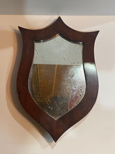 Load image into Gallery viewer, Antique 19th Century Wood Shield Shape Mirror
