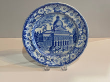 Load image into Gallery viewer, Historical Staffordshire Blue Plate Boston State House By Wood
