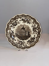 Load image into Gallery viewer, Historical Staffordshire Brown Transfer Dinner Plate Boston State House Ca. 1835
