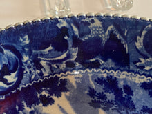 Load image into Gallery viewer, Historical Staffordshire Blue Shallow Beaded Rim Bowl Fairmount Near Philadelphia by Stubbs
