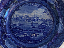 Load image into Gallery viewer, Historical Staffordshire Blue City of Albany State of New York Dinner Plate
