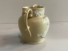 Load image into Gallery viewer, Staffordshire Jasperware George Washington and General Lafayette Tan Pitcher
