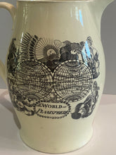 Load image into Gallery viewer, Staffordshire Creamware Liverpool Pitcher World In Planisphere Virtue and Valour Washington
