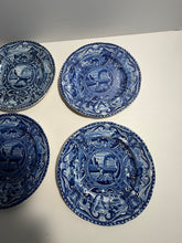 Load image into Gallery viewer, Staffordshire Blue Transfer Quadrupeds Plate of a Mastiff Dog Ca. 1825
