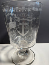 Load image into Gallery viewer, Vernay Tercentenary Glass 300 Years Of Rhode Island Goblet Etched State Seal
