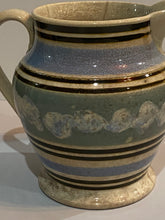 Load image into Gallery viewer, Staffordshire Pearlware Mochaware Pitcher With Earthworms Ca. 1830

