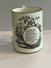 Load image into Gallery viewer, Staffordshire Creamware Tankard Farmer’s Arms Poem Ca. 1800
