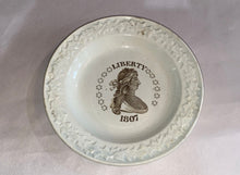 Load image into Gallery viewer, Historical Staffordshire Brown Transfer Childs Plate Liberty 1807 Rare
