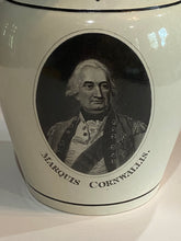 Load image into Gallery viewer, Staffordshire Pearlware Herculaneum Potter Pitcher Marquis Cornwallis
