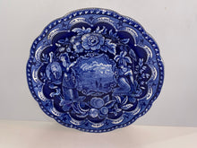 Load image into Gallery viewer, Historical Staffordshire Blue Dinner Plate States Pattern
